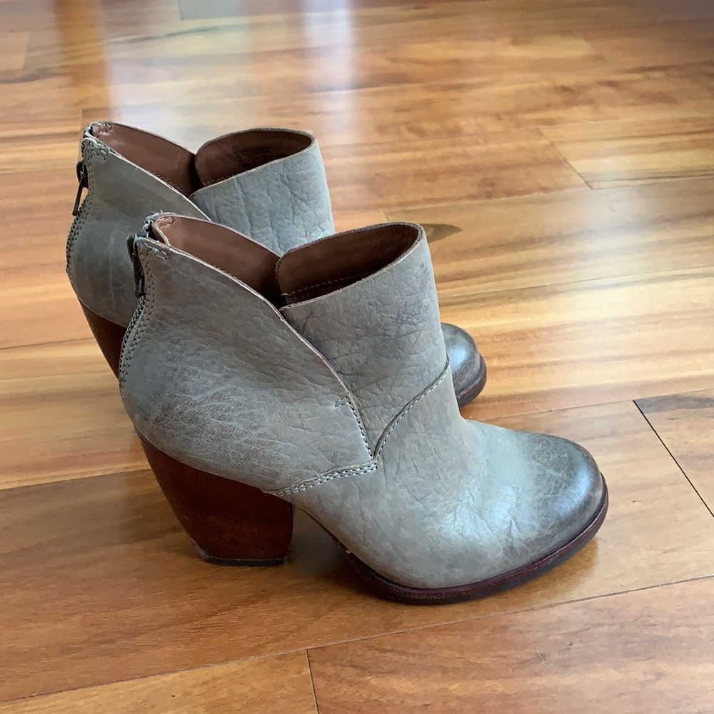 Kork-Ease Gray Ankle Boots